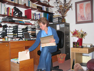 Marly i sit kontor