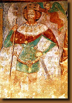 Saint Ladislas on fresco