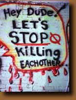 Graffiti i Harlem: "Let's stop killing each other"