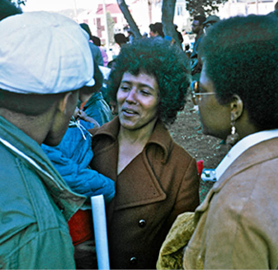 The later BPP chairman Elaine Brown who sings the last song in this book 