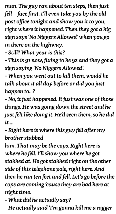 man  The guy ran about ten steps, then just fell - face first  I ll even take you by the old post office tonight and    