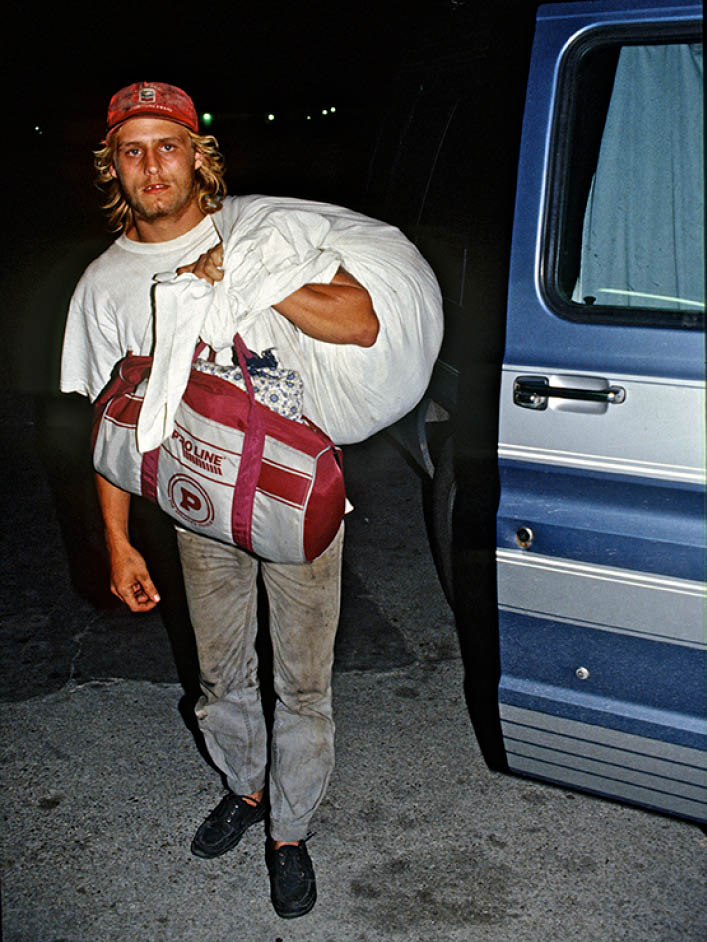 Woody the night I picked him up in 1991 after my lecture in U  of Houston