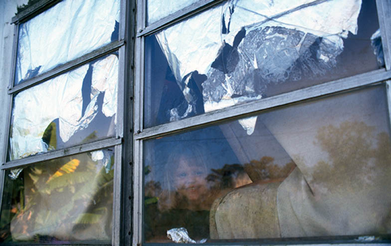 Angel waving good bye to us from the trailer