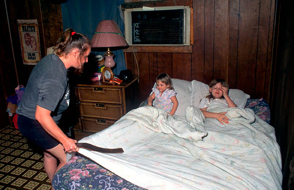 Connie whipping the children